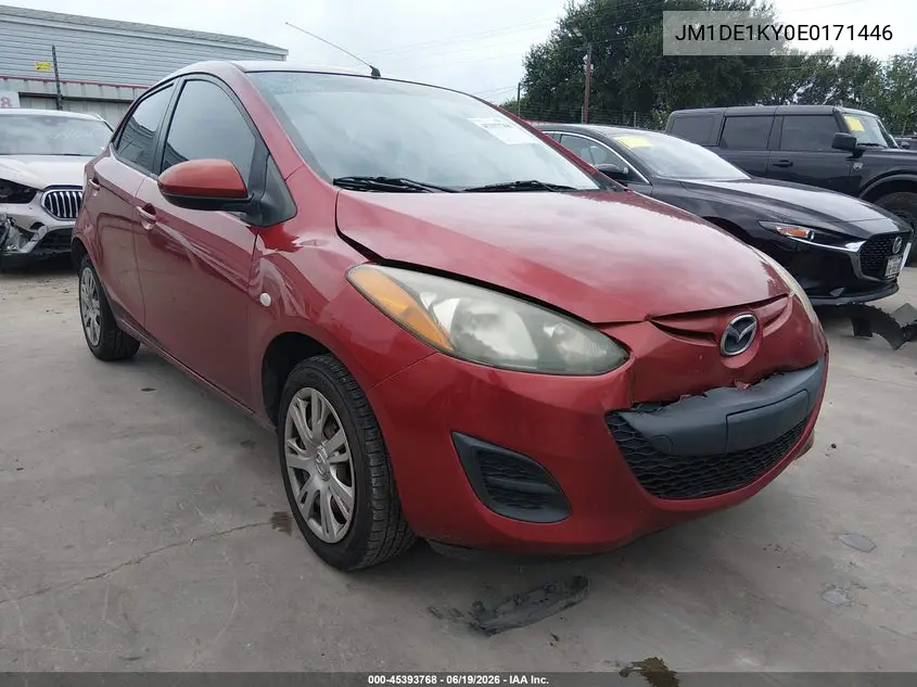 2014 Mazda Mazda2 Sport VIN: JM1DE1KY0E0171446 Lot: 45393768