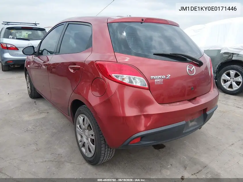 2014 Mazda Mazda2 Sport VIN: JM1DE1KY0E0171446 Lot: 45393768
