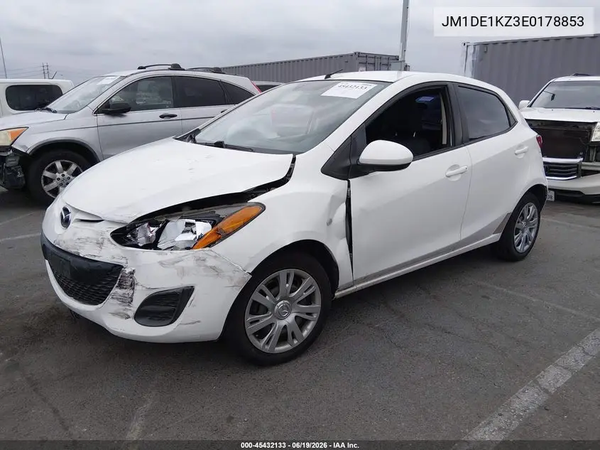 2014 Mazda Mazda2 Sport VIN: JM1DE1KZ3E0178853 Lot: 45432133