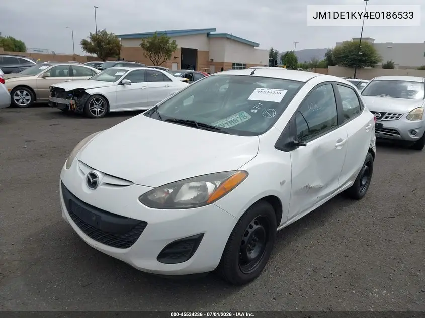 2014 Mazda Mazda2 Sport VIN: JM1DE1KY4E0186533 Lot: 45534236