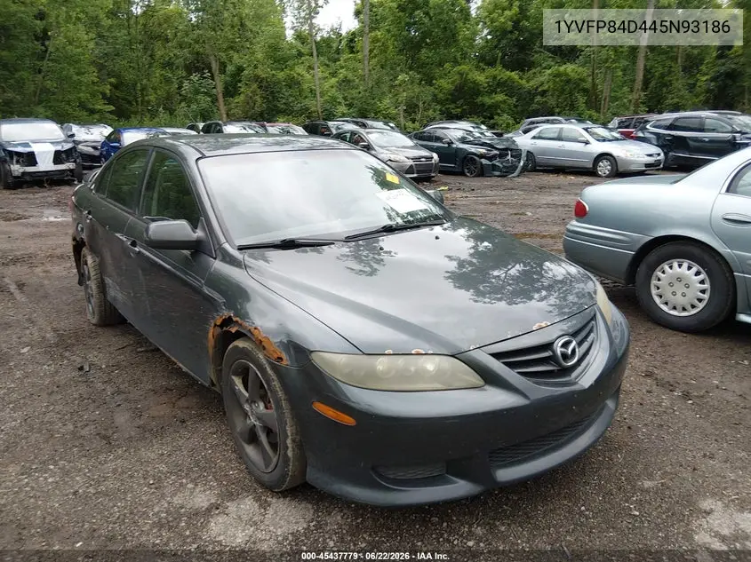 2004 Mazda Mazda6 S VIN: 1YVFP84D445N93186 Lot: 45437779