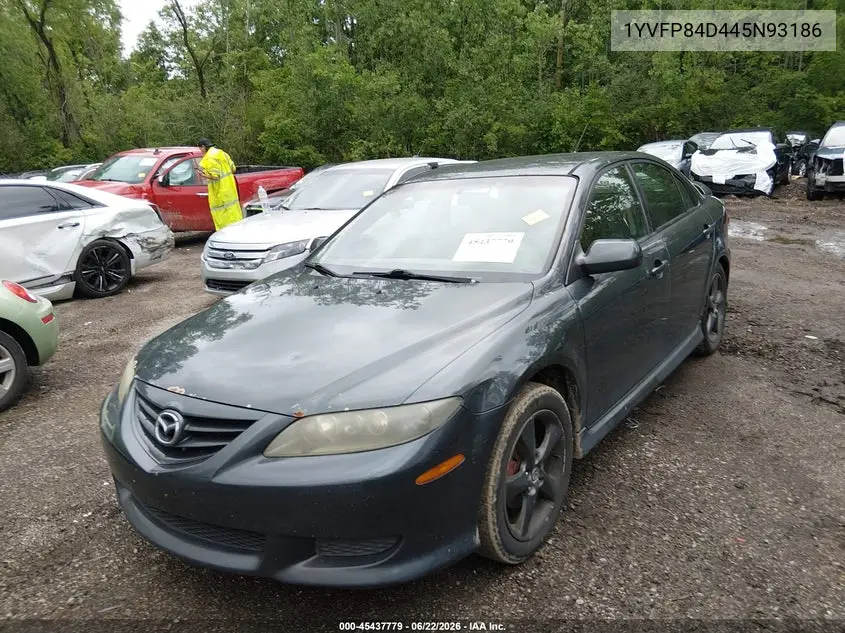 2004 Mazda Mazda6 S VIN: 1YVFP84D445N93186 Lot: 45437779