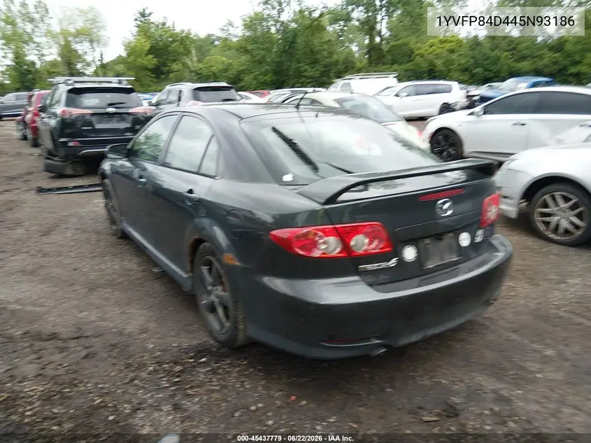 2004 Mazda Mazda6 S VIN: 1YVFP84D445N93186 Lot: 45437779