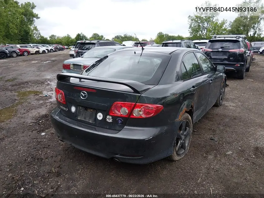 2004 Mazda Mazda6 S VIN: 1YVFP84D445N93186 Lot: 45437779