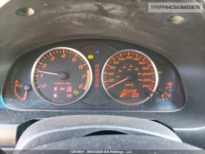 2006 Mazda Mazda6 VIN: 1YVFP84C665M50878 Lot: 12618541