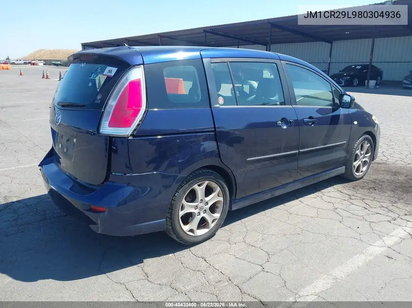 2008 Mazda Mazda5 Sport VIN: JM1CR29L980304936 Lot: 45432400