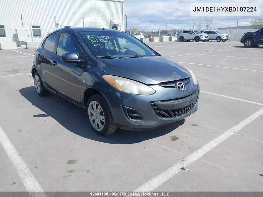 2011 Mazda Mazda2 VIN: JM1DE1HYXB0107224 Lot: 12601108