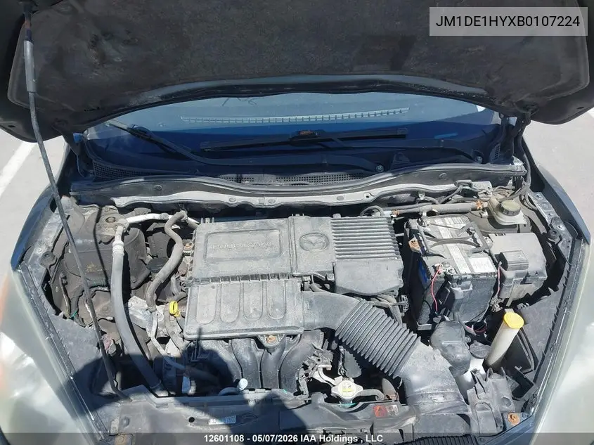 2011 Mazda Mazda2 VIN: JM1DE1HYXB0107224 Lot: 12601108