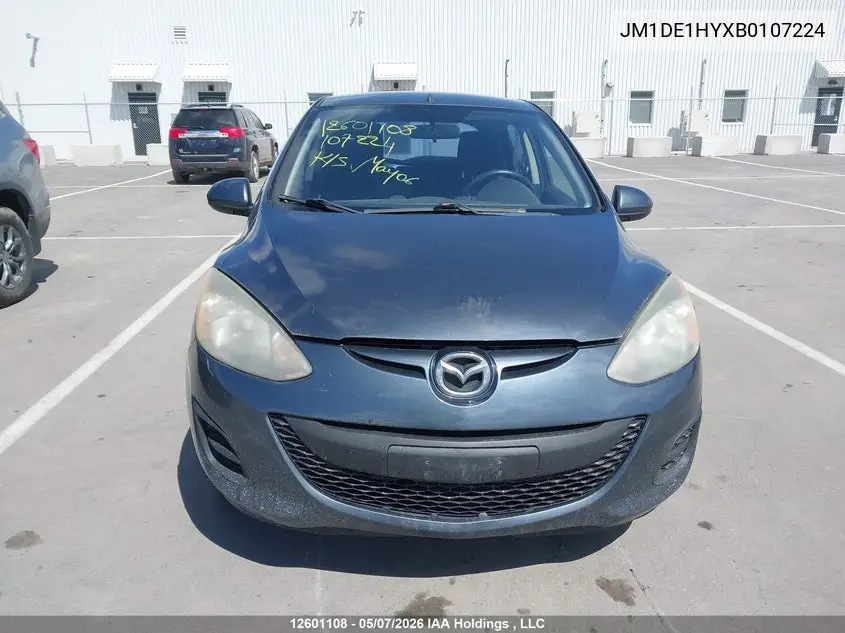 2011 Mazda Mazda2 VIN: JM1DE1HYXB0107224 Lot: 12601108