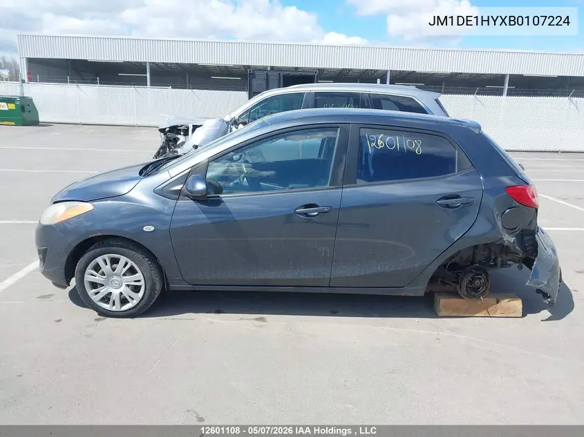 2011 Mazda Mazda2 VIN: JM1DE1HYXB0107224 Lot: 12601108