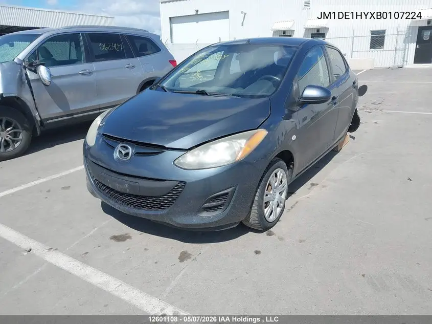 2011 Mazda Mazda2 VIN: JM1DE1HYXB0107224 Lot: 12601108
