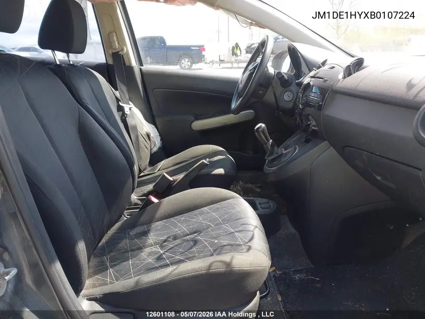2011 Mazda Mazda2 VIN: JM1DE1HYXB0107224 Lot: 12601108
