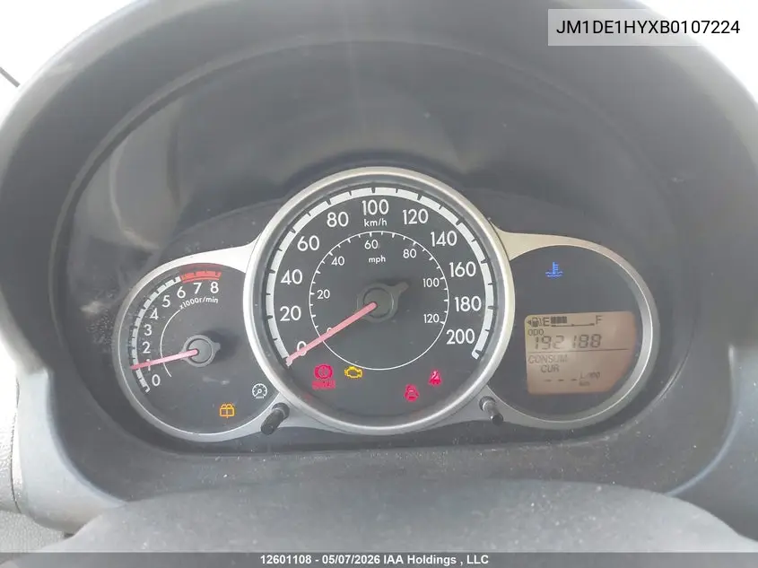 2011 Mazda Mazda2 VIN: JM1DE1HYXB0107224 Lot: 12601108