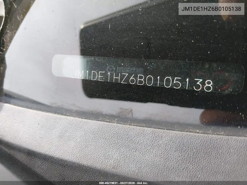 2011 Mazda Mazda2 Sport VIN: JM1DE1HZ6B0105138 Lot: 45219831