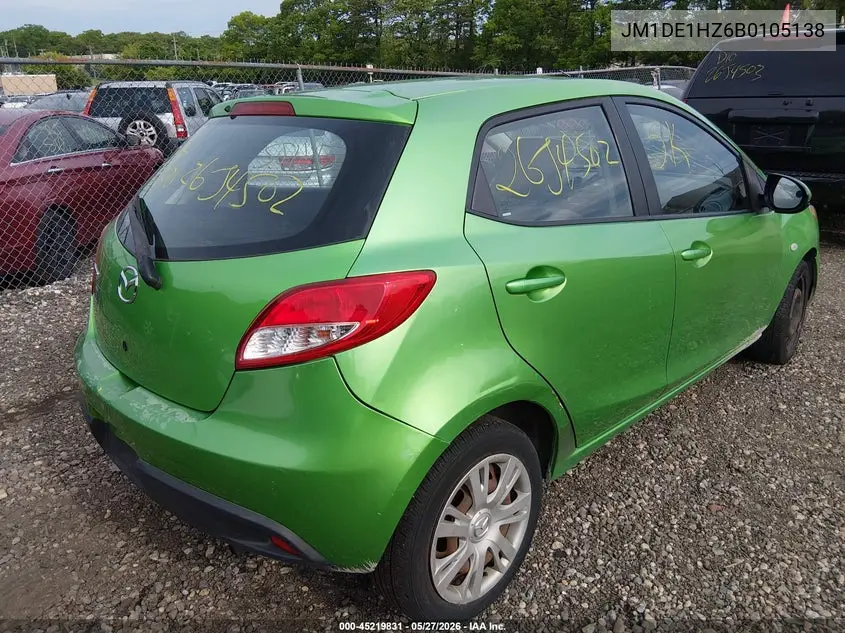 2011 Mazda Mazda2 Sport VIN: JM1DE1HZ6B0105138 Lot: 45219831
