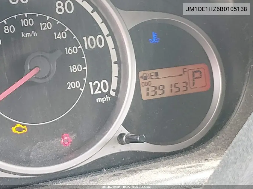 2011 Mazda Mazda2 Sport VIN: JM1DE1HZ6B0105138 Lot: 45219831