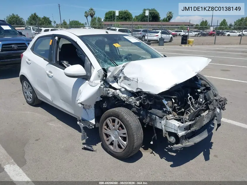 2012 Mazda Mazda2 Sport VIN: JM1DE1KZ8C0138149 Lot: 45206368
