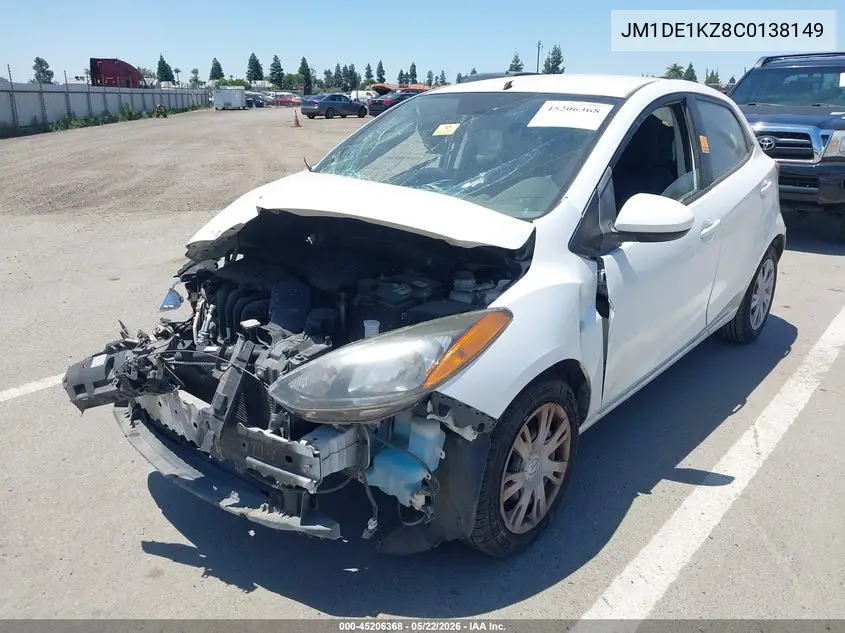 2012 Mazda Mazda2 Sport VIN: JM1DE1KZ8C0138149 Lot: 45206368