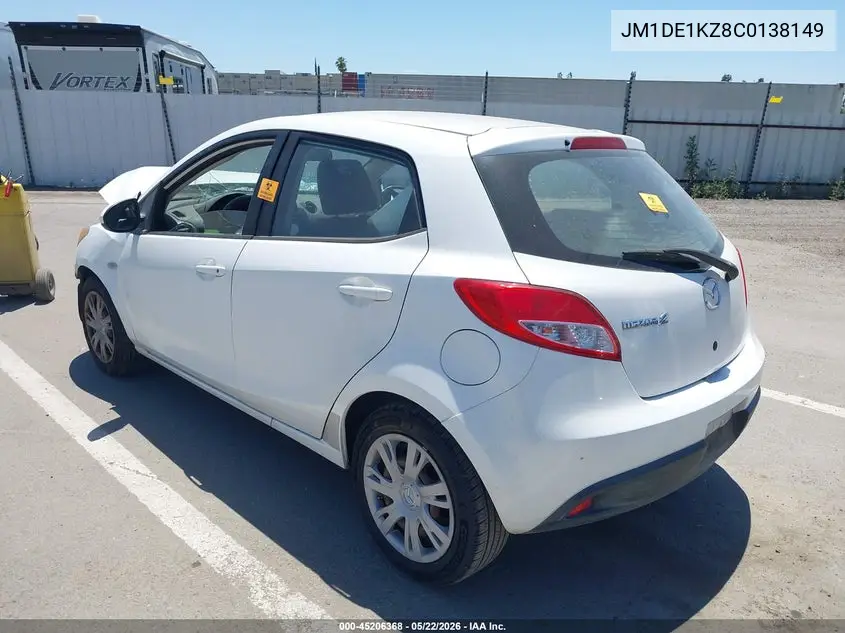 2012 Mazda Mazda2 Sport VIN: JM1DE1KZ8C0138149 Lot: 45206368