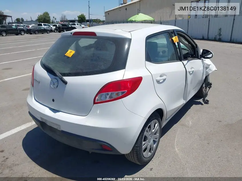 2012 Mazda Mazda2 Sport VIN: JM1DE1KZ8C0138149 Lot: 45206368