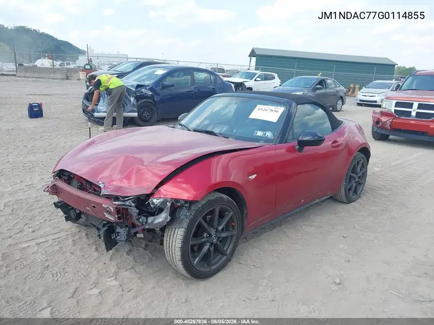 2016 Mazda Mx-5 Miata Club VIN: JM1NDAC77G0114855 Lot: 45267836