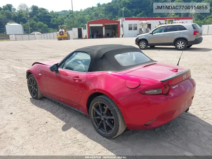 2016 Mazda Mx-5 Miata Club VIN: JM1NDAC77G0114855 Lot: 45267836