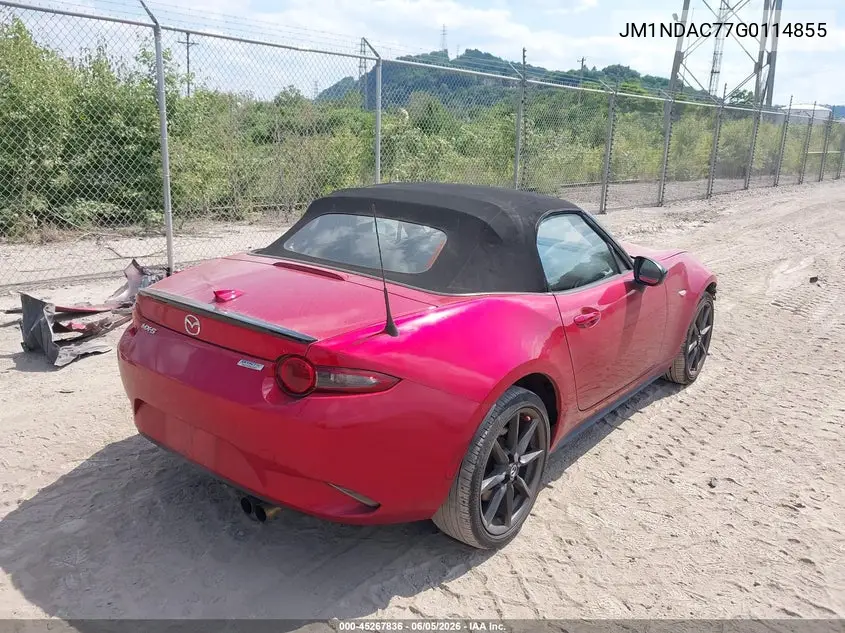 2016 Mazda Mx-5 Miata Club VIN: JM1NDAC77G0114855 Lot: 45267836