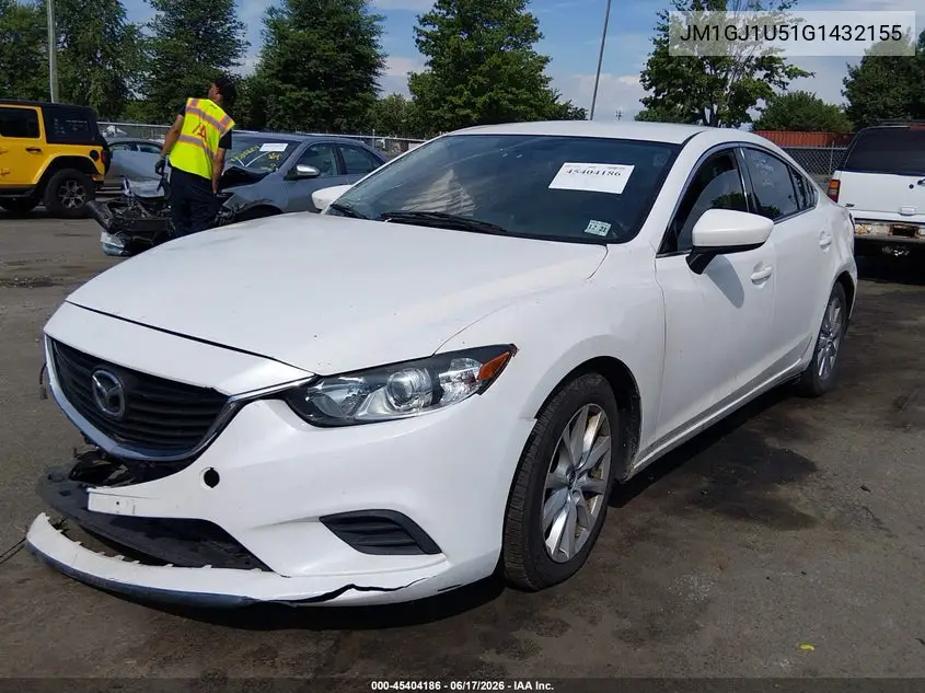 2016 Mazda Mazda6 I Sport VIN: JM1GJ1U51G1432155 Lot: 45404186