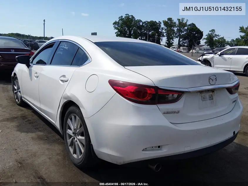 2016 Mazda Mazda6 I Sport VIN: JM1GJ1U51G1432155 Lot: 45404186