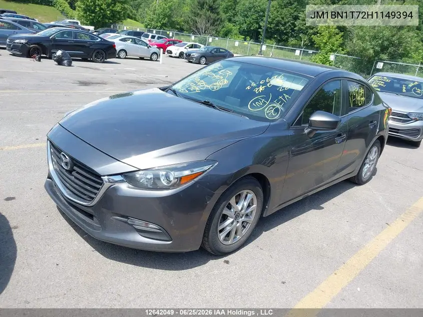 2017 Mazda Mazda3 Se VIN: JM1BN1T72H1149394 Lot: 12642049