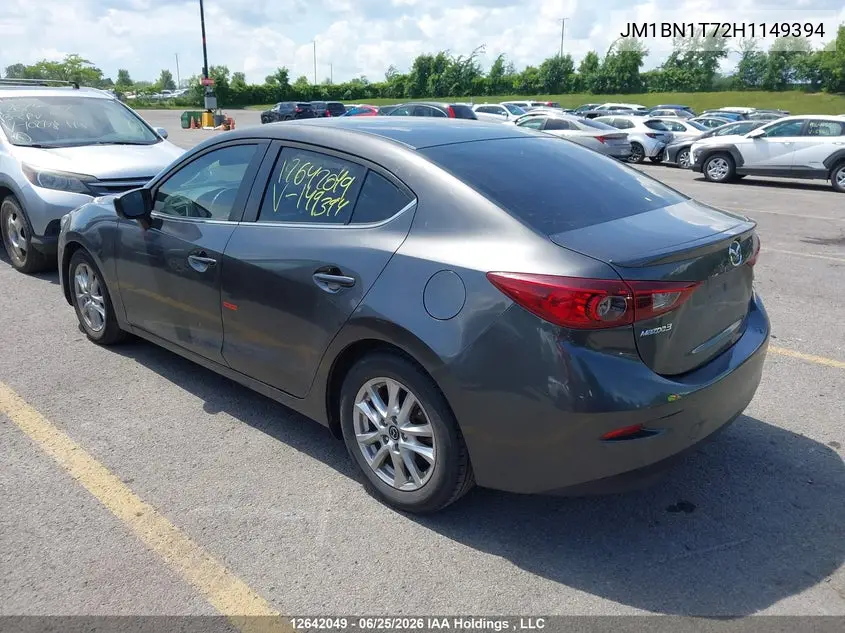 2017 Mazda Mazda3 Se VIN: JM1BN1T72H1149394 Lot: 12642049