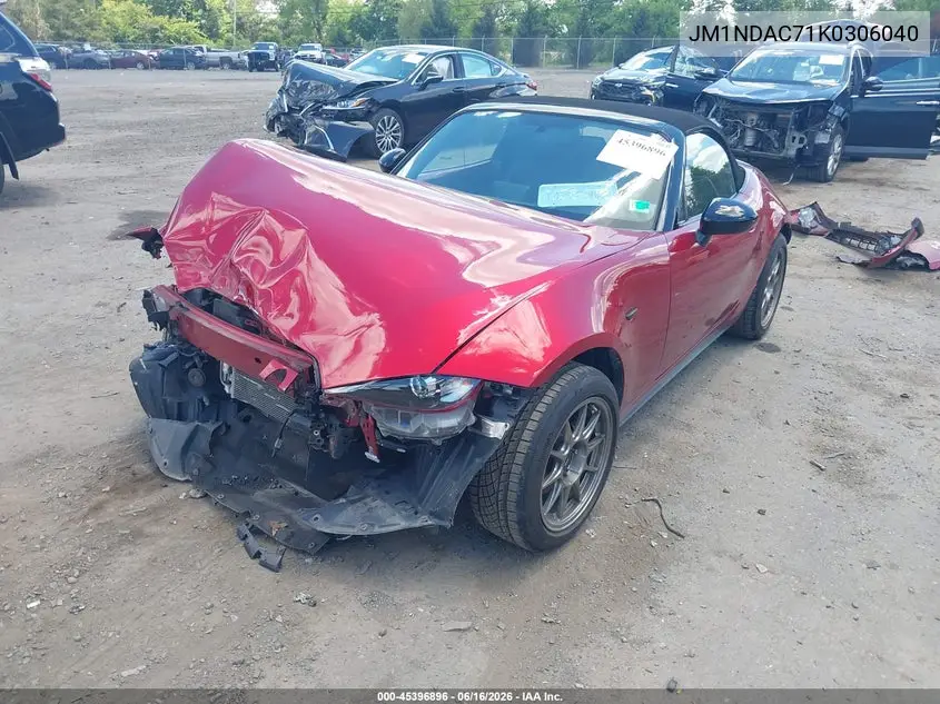 2019 Mazda Mx-5 Miata Club VIN: JM1NDAC71K0306040 Lot: 45396896