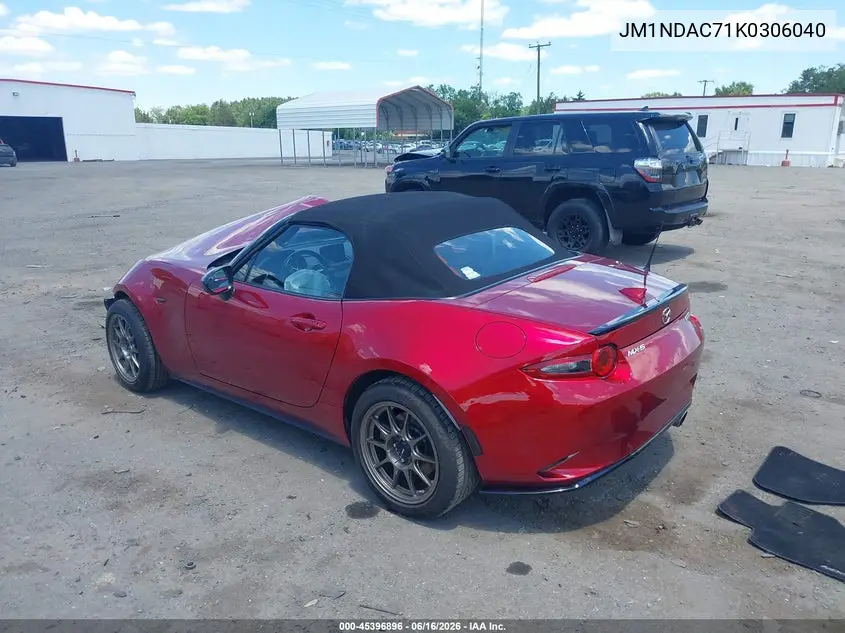 2019 Mazda Mx-5 Miata Club VIN: JM1NDAC71K0306040 Lot: 45396896