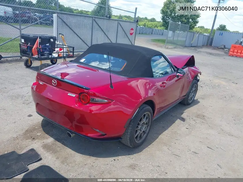 2019 Mazda Mx-5 Miata Club VIN: JM1NDAC71K0306040 Lot: 45396896