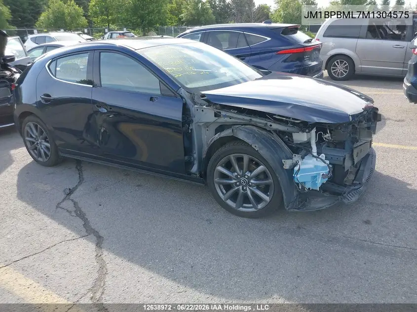 2021 Mazda Mazda3 Gt VIN: JM1BPBML7M1304575 Lot: 12638972