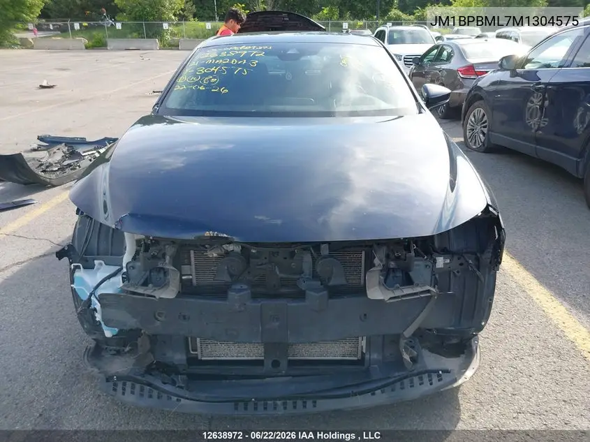 2021 Mazda Mazda3 Gt VIN: JM1BPBML7M1304575 Lot: 12638972