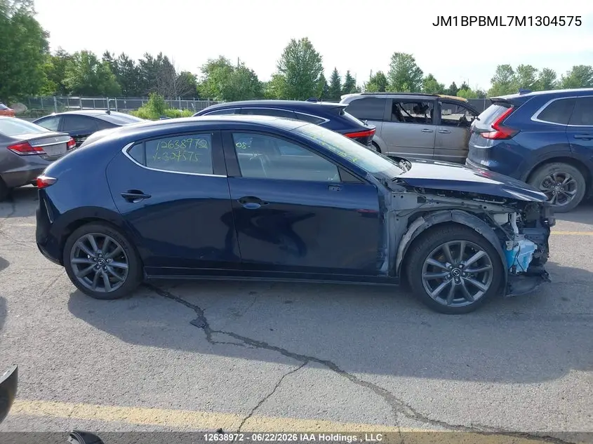 2021 Mazda Mazda3 Gt VIN: JM1BPBML7M1304575 Lot: 12638972
