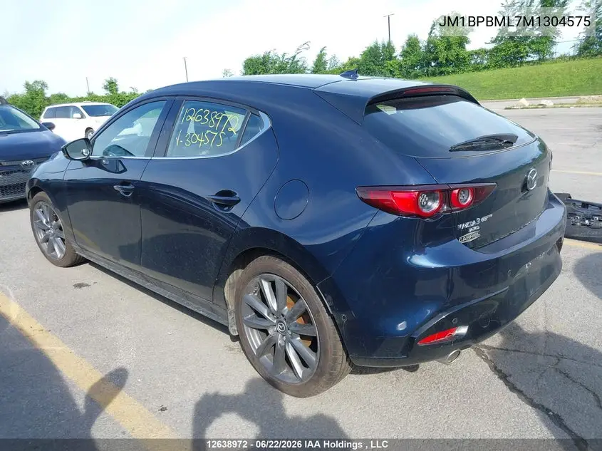 2021 Mazda Mazda3 Gt VIN: JM1BPBML7M1304575 Lot: 12638972
