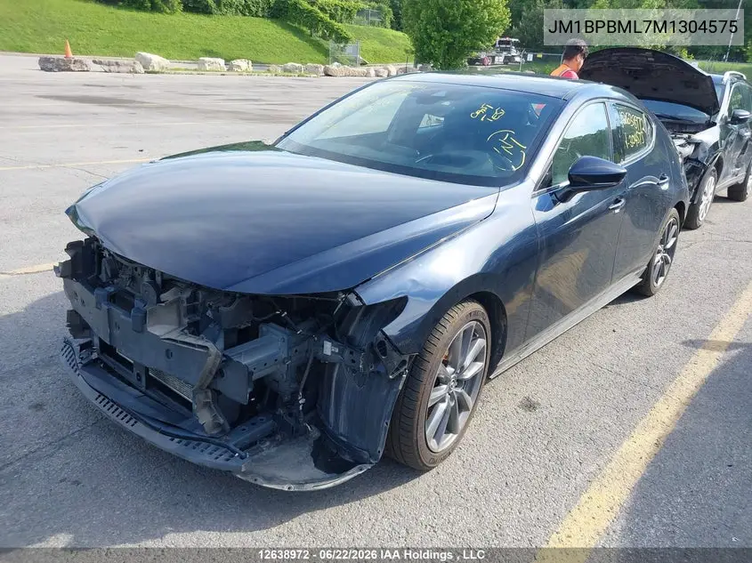 2021 Mazda Mazda3 Gt VIN: JM1BPBML7M1304575 Lot: 12638972