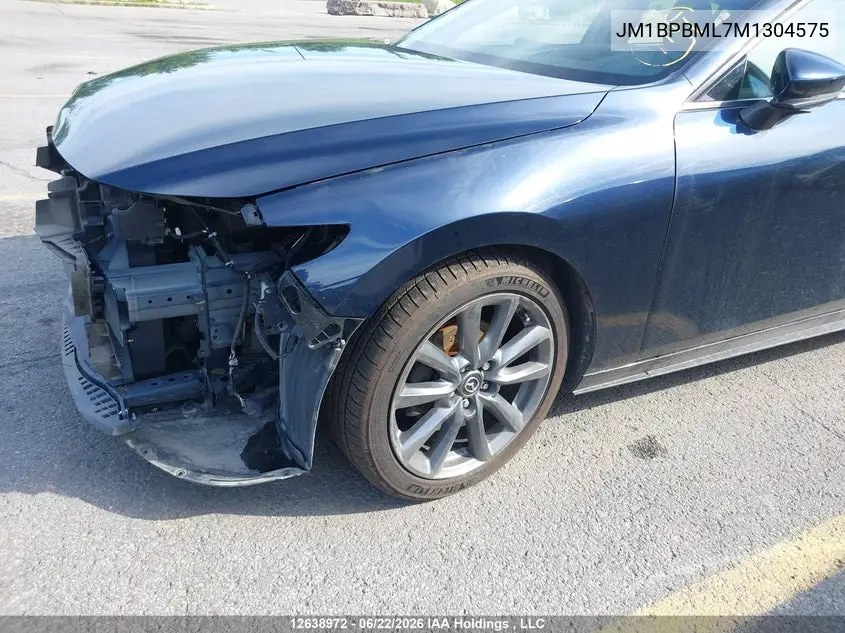 2021 Mazda Mazda3 Gt VIN: JM1BPBML7M1304575 Lot: 12638972