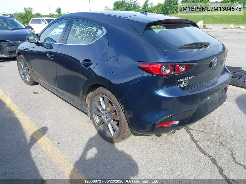 2021 Mazda Mazda3 Gt VIN: JM1BPBML7M1304575 Lot: 12638972
