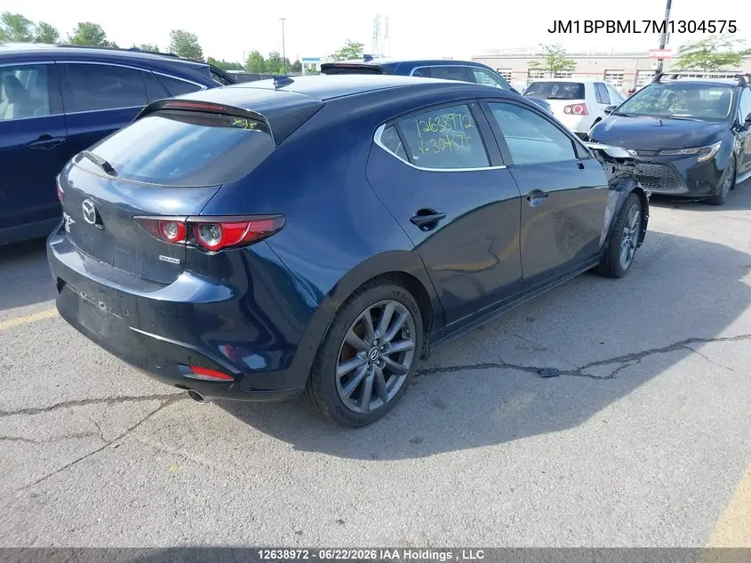 2021 Mazda Mazda3 Gt VIN: JM1BPBML7M1304575 Lot: 12638972