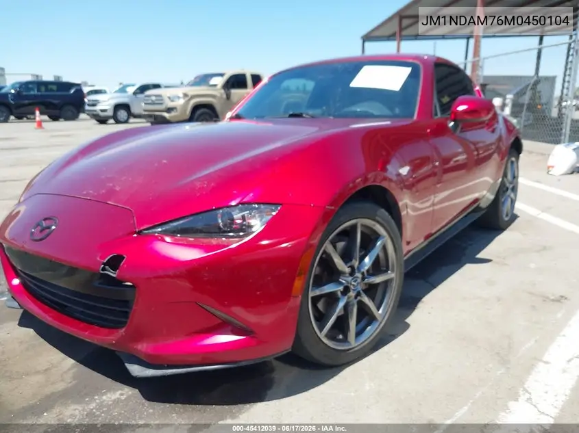 2021 Mazda Mx-5 Miata Rf Grand Touring VIN: JM1NDAM76M0450104 Lot: 45412039