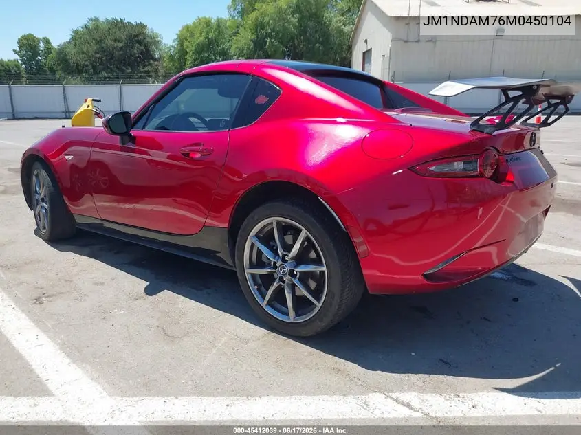 2021 Mazda Mx-5 Miata Rf Grand Touring VIN: JM1NDAM76M0450104 Lot: 45412039