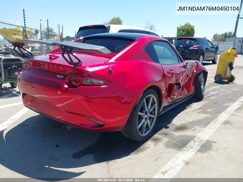 2021 Mazda Mx-5 Miata Rf Grand Touring VIN: JM1NDAM76M0450104 Lot: 45412039