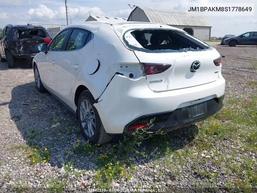 2025 Mazda Mazda3 VIN: JM1BPAKM8S1778649 Lot: 12642233