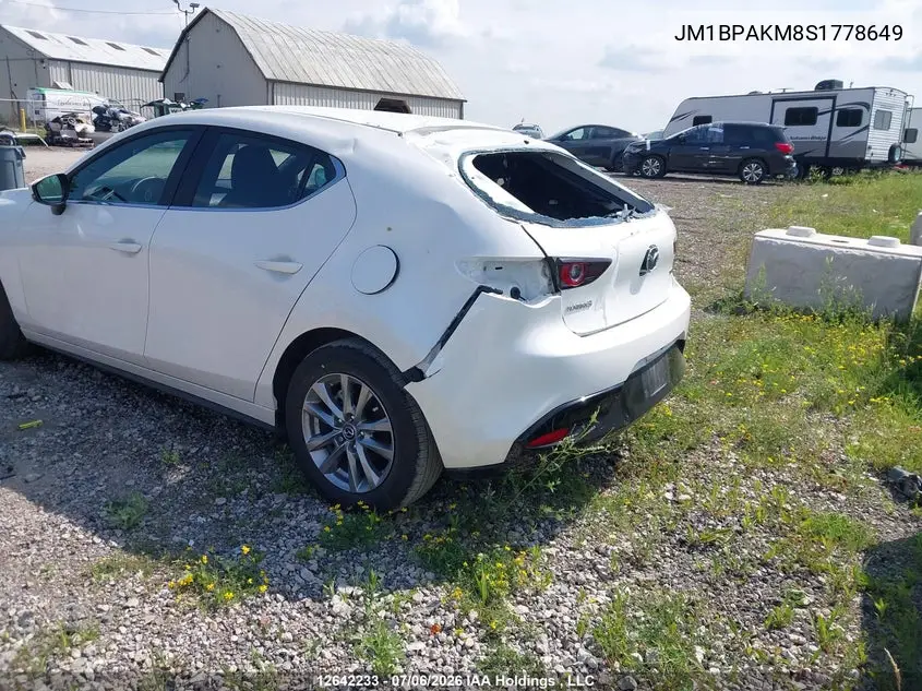 2025 Mazda Mazda3 VIN: JM1BPAKM8S1778649 Lot: 12642233