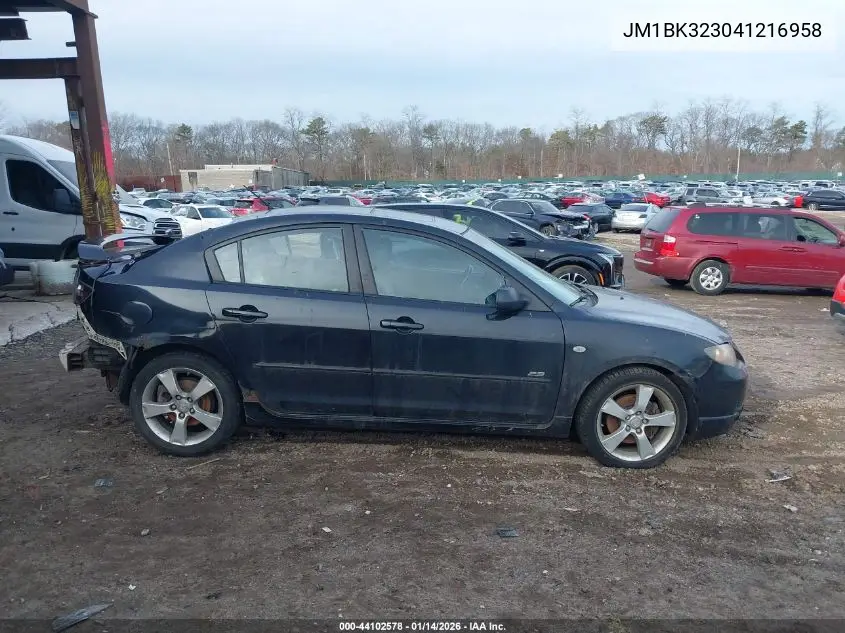 JM1BK323041216958 2004 Mazda Mazda3 S