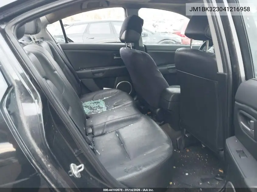 JM1BK323041216958 2004 Mazda Mazda3 S