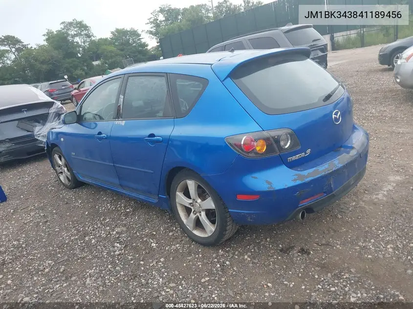 2004 Mazda Mazda3 S VIN: JM1BK343841189456 Lot: 45427623